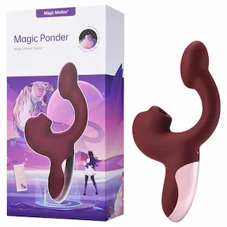 Magic Motion Magic Ponder – duální vibrátor na klitoris a bod G – bordó