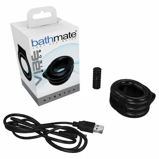 Bathmate Vibe Ring Stretch – akumulátorový vibrační erekční kroužek (černý)