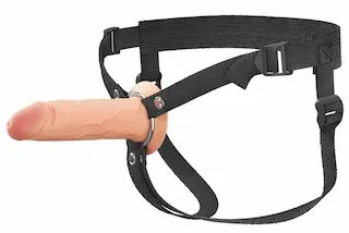 Dutý silikonový strap-on Hollow, 24,1 cm