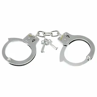 Rimba Metal Police – kovové pouta – stříbrné