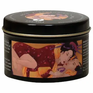 Shunga libido stimulující masážní svíčka Magic Rose (170 ml)