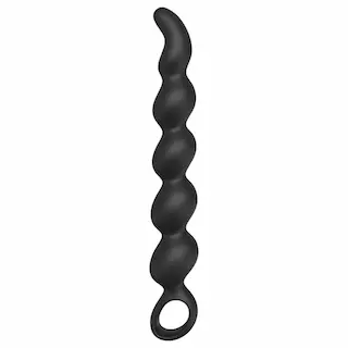 Sex HD Steven – anální dildo s perlami (černé)