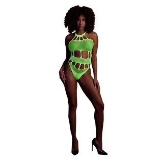 Body s řeckým výstřihem – Jedna velikost – Neonově zelené