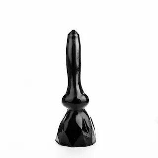Dark Crystal DC60, černé vinylové anální dildo 26,5 x 3–6,9 cm