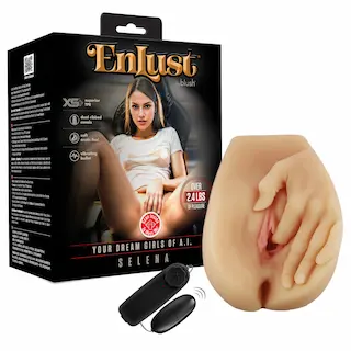 Enlust Selena – vibrační umělá vagína s AI obrázky (přírodní)