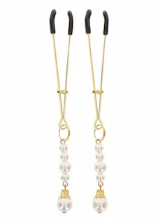 Taboom Nipple Play Tweezers With Pearls Gold