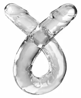 Oboustranné dildo 18″ průhledné