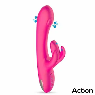 Action Antony, silikonový vibrátor na bod G a klitoris 22,5 x 3,7 cm