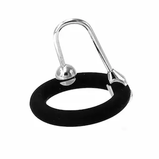 Slave4master Flexi Cum Stopper, ocelová kulička do uretry s kroužky na žalud