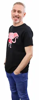Merch – pánské sloní triko Chobot nahoru!, L