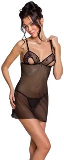 Lovelia Chemise Black, XXL–XXXL