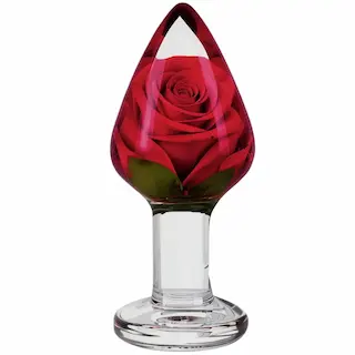 ToyJoy Bloomé Rosebud Anal Plug Medium, anální kolík s květy v epoxidové pryskyřici 9 x 3,9 cm