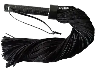ROUGE Long Suede Flogger Leather Handle Black