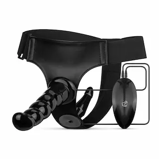 EASYTOYS FETISH COLLECTION – Vibrační Strap-On Set – Černý