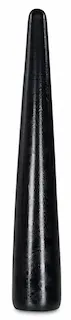 HardToys FBP15, černé vinylové dildo 35 x 2,2–5,8 cm
