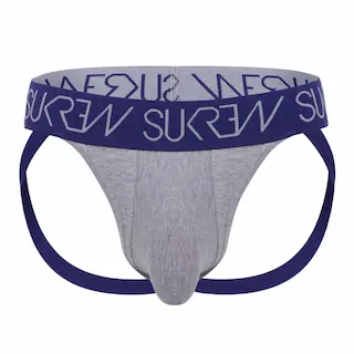 Jocksy Sukrew Grey Marl-Indigo Jockstrap