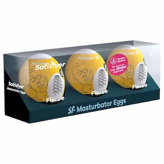 Satisfyer Egg Fierce – sada masturbátorů ve tvaru vajíčka – 3 ks