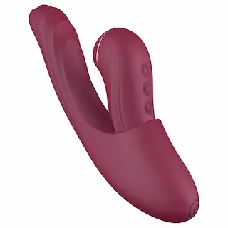 Vibeconnect – vibrátor na G-bod a klitoris – 2v1 – silikon – červený