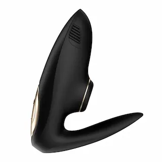 Satisfyer Pro 4 Couples Black Battery Series, silikonový partnerský vibrátor na baterie s tlakovými vlnami