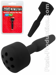Push Monster Premium Silicone Piss Plug, dutý silikonový dilatátor 50 x 6–9 mm