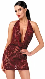 NOIR F385 Kink Royal cascade mini dress XS