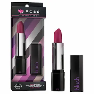 Blush Lipstick Rosé – vibrátor ve tvaru rtěnky (černo‑růžový)