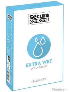 Secura Extra Wet – extra lubrikované kondomy (48 ks)