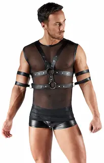 Svenjoyment Sleeveless Shirt & Chest Harness Set 2161885 Black