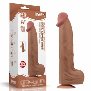 Dong s posuvnou pokožkou, hnědý, 14“