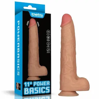 Lovetoy 11″ Power Basics, PVC dildo s přísavkou 29 x 5,5 cm