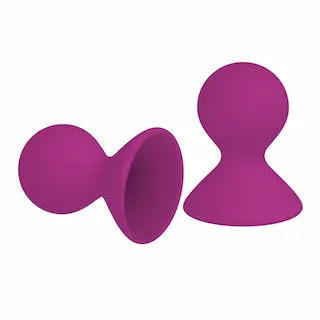 Me You Us Dual Masseuse Nipple Suckers 2 Pack, fialové přísavky na bradavky 2 ks