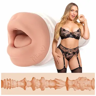 Fleshlight Mia Malkova – realistický masturbátor ústa – tělová barva