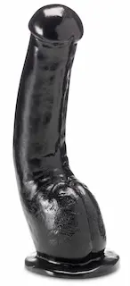 HardToys Phil, černé vinylové dildo 31 x 6 cm