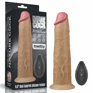 Lovetoy 8.0“ Dual Layered Platinum Silicone Rotator