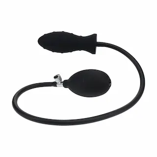 Shots Levelz Ribbed Inflatable Anal Plug, silikonový anální kolík 10 x 3,8 cm