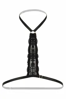 Christine – Strappy Harness Bralette Evening Kiss – black One Size