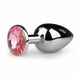 EASYTOYS ANAL COLLECTION Kovový anální kolík Stříbrný/Růžový – S