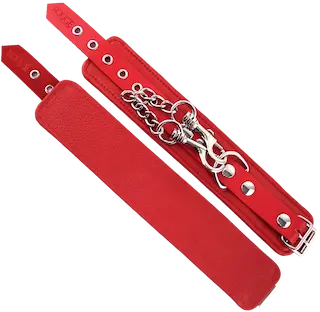 ROUGE Leather Wrist Cuffs Red