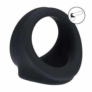 Levelz Cock & Ball Harness, silikonový kroužek na penis a varlata