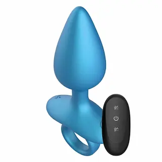 Playhouse Smooth Anal Plug, silikonový vibrační kolík s dálkovým ovládáním 13 x 4,5 cm
