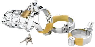 ZENN Cock Cage Metal with three Cockrings