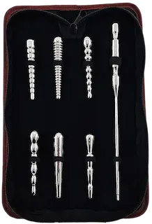 ROUGE Stainless Steel Penis Plug Set with Handle