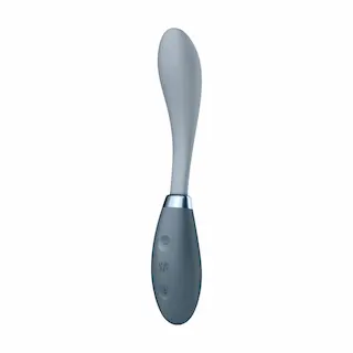 Silikonový vibrátor Satisfyer G-Spot Flex 3 šedý, ohebný vibrátor na G-bod a klitoris
