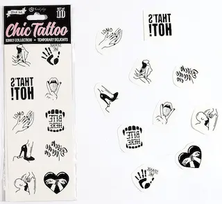 Chic Tattoo SET of 10 TEMPORARY TATTOOS – KINKY COLLECTION