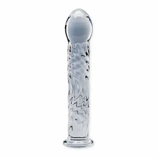 Clarity Seraphic Ripple, dildo z borosilikátového skla 16,5 x 3,4 cm