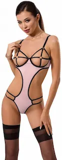 Růžové body Henrietta, XXL–XXXL