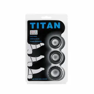 Titan 3 v 1 kroužky ze silikonu Černé