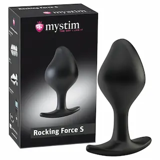 mystim Rocking Force S – elektro anální kolík – malý (černý)