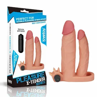 Vibrační dvojitý návlek na penis „Přidat 1″