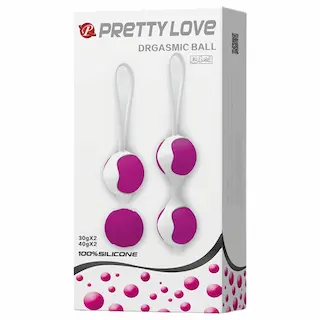 Pretty Love – sada variabilních venušiných kuliček – bílá/fialová